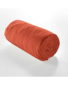 Drap Housse Angelia Gaze de Coton bonnet 30 cm terracotta