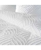 Parure housse de couette Heltie microfibre Tuftée blanche