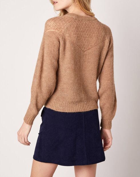 Pull en Mohair & Laine mélangés Lara camel