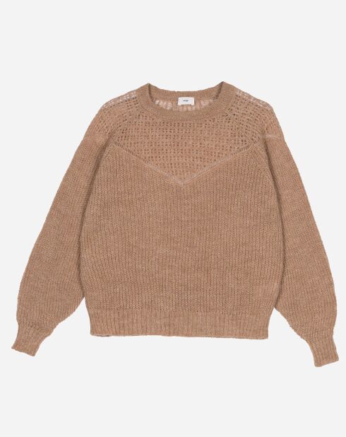 Pull en Mohair & Laine mélangés Lara camel