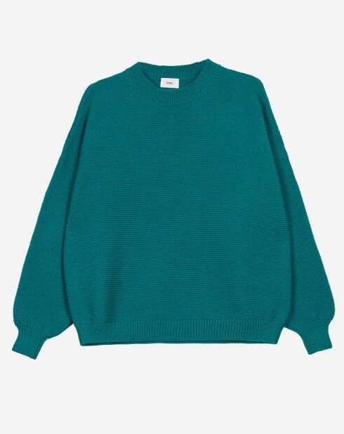 Pull en Laine mélangée Lebato turquoise