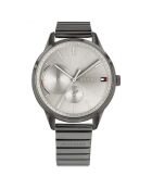 Montre Femme Quartz en Acier inoxydable argenté foncé