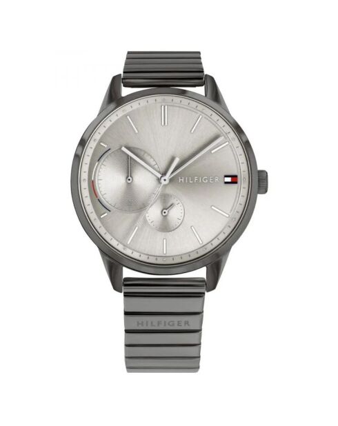 Montre Femme Quartz en Acier inoxydable argenté foncé