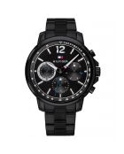Montre Homme Quartz en Acier inoxydable noire
