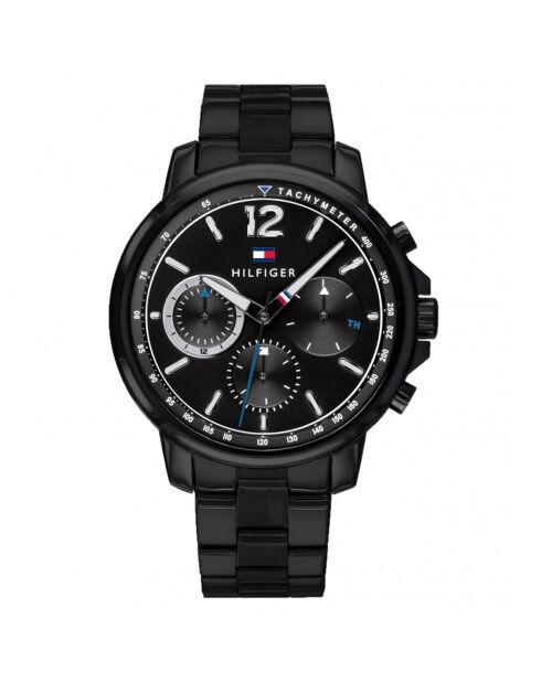 Montre Homme Quartz en Acier inoxydable noire