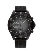 Montre Homme Quartz en Silicone noire