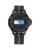 Montre Homme Quartz en Tissu noire