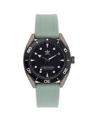 Montre Homme Quartz en Silicone verte