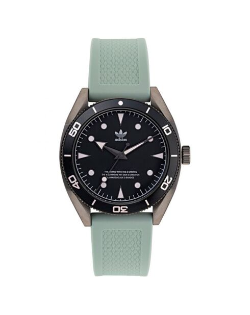 Montre Homme Quartz en Silicone verte