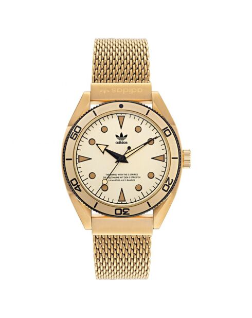 Montre Homme Quartz en Acier inoxydable dorée