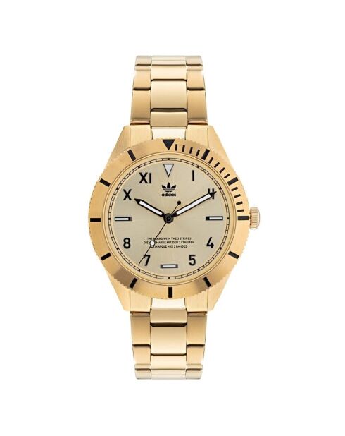 Montre Homme Quartz en Acier inoxydable dorée
