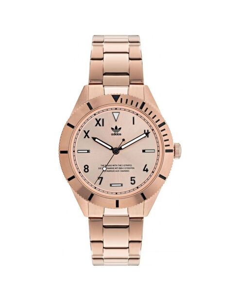 Montre Mixte Quartz en Acier inoxydable rose doré