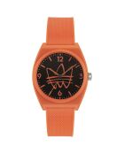 Montre Femme Quartz en Silicone orange