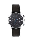 Montre Homme Quartz en Cuir noire