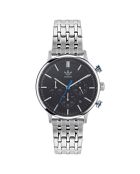 Montre Homme Quartz en Acier inoxydable argentée