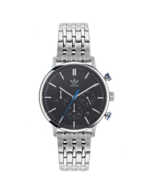 Montre Homme Quartz en Acier inoxydable argentée
