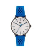 Montre Mixte Quartz en Caoutchouc bleue