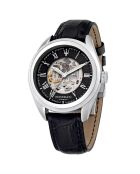 Montre Homme Automatique en Cuir noire