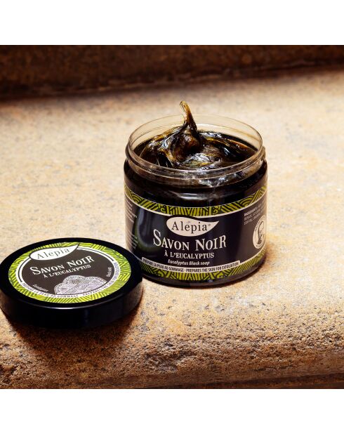 Savon noir à l'Eucalyptus Hydratant & Exfoliant - 200 ml