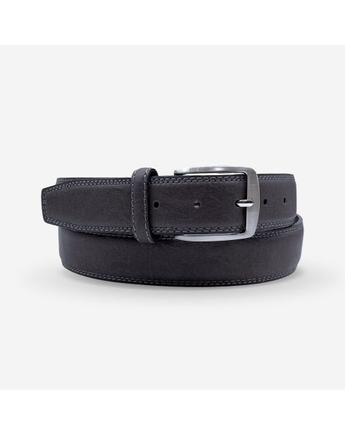 Ceinture homme en Cuir boucle rectangle grise