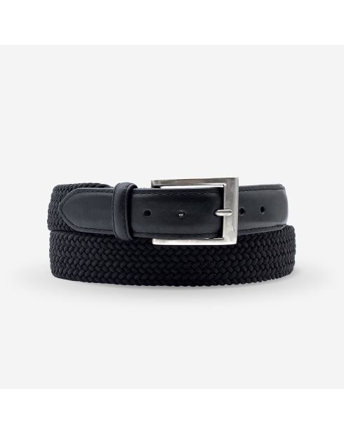 Ceinture homme en Cuir modèle extensible noire