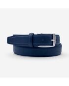 Ceinture homme en Cuir boucle rectangle bleue