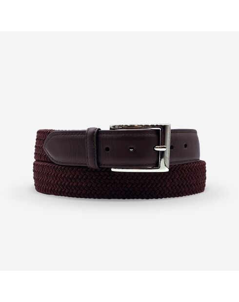 Ceinture homme en Cuir modèle extensible brune