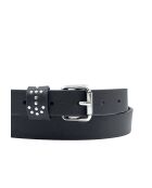 Ceinture femme en Cuir boucle passant studs ancre noire