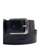 Ceinture homme en Cuir bord franc large noire