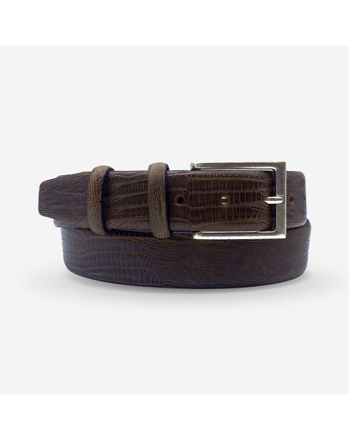 Ceinture en Cuir de vachette homme ct073 taupe