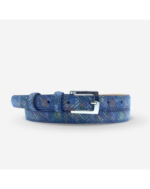 Ceinture femme en Cuir fantaisie blue jean
