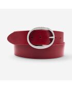 Ceinture en Cuir de vachette femme largeur 40mm ctf053 rubis-Rubis