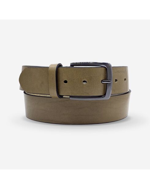 Ceinture en Cuir de vachette homme ct080 taupe