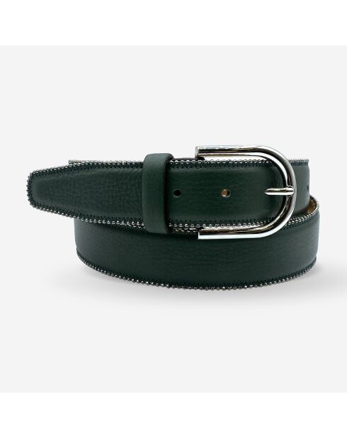 Ceinture en Cuir de vachette femme ctf026 verte