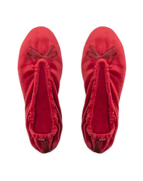 Ballerines petit noeud rouge-Rouge
