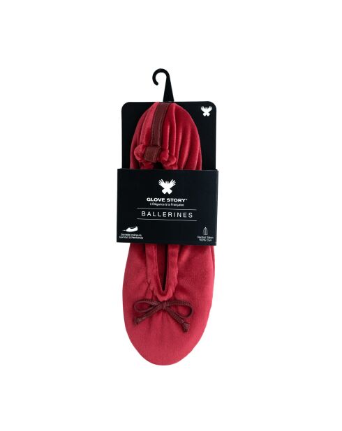 Ballerines petit noeud rouge-Rouge