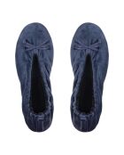 Ballerines en Velours petit noeud deep blue