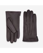 Gants en Cuir standard homme ouvert côté bruns