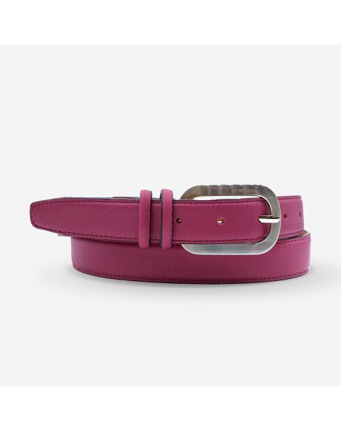 Ceinture en cuir Éliane fuchsia 25 mm