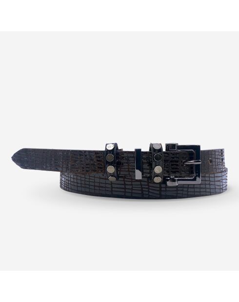 Ceinture en Cuir de vachette femme ctf032 brune