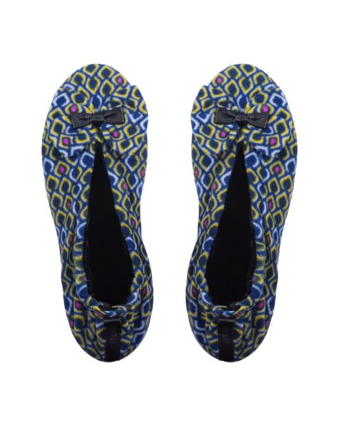 Ballerines dinterieur en velours imprime cf0143 geometrique-Geometrique
