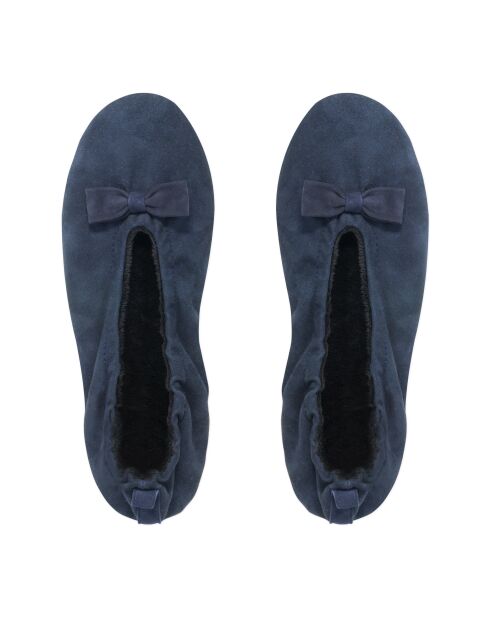 Ballerines en Cuir deep blue-Deep Blue
