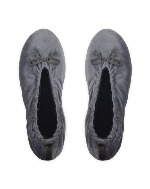 Ballerines petit noeud gris-Gris