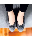 Ballerines petit noeud gris-Gris