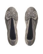 Ballerines double noeud taupe-Taupe