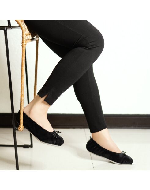 Ballerines en Velours petit noeud noires