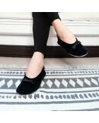 Ballerines en Velours petit noeud noires