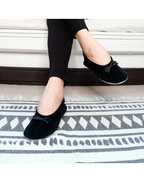 Ballerines petit noeud noir-Noir