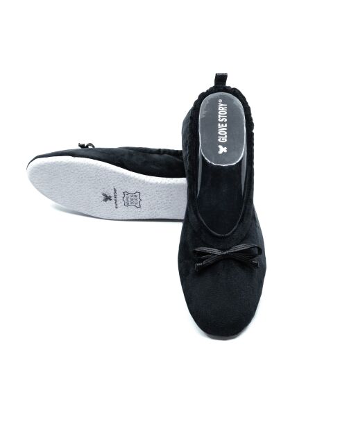 Ballerines petit noeud noir-Noir