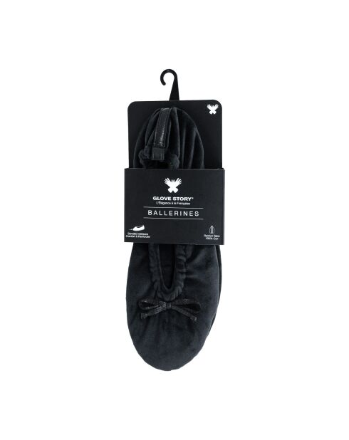 Ballerines petit noeud noir-Noir